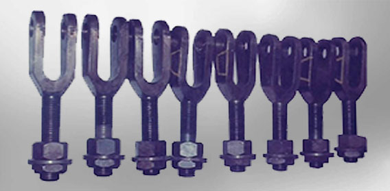 Screw Fork Clevis with Nut, Lock Nut and Washer